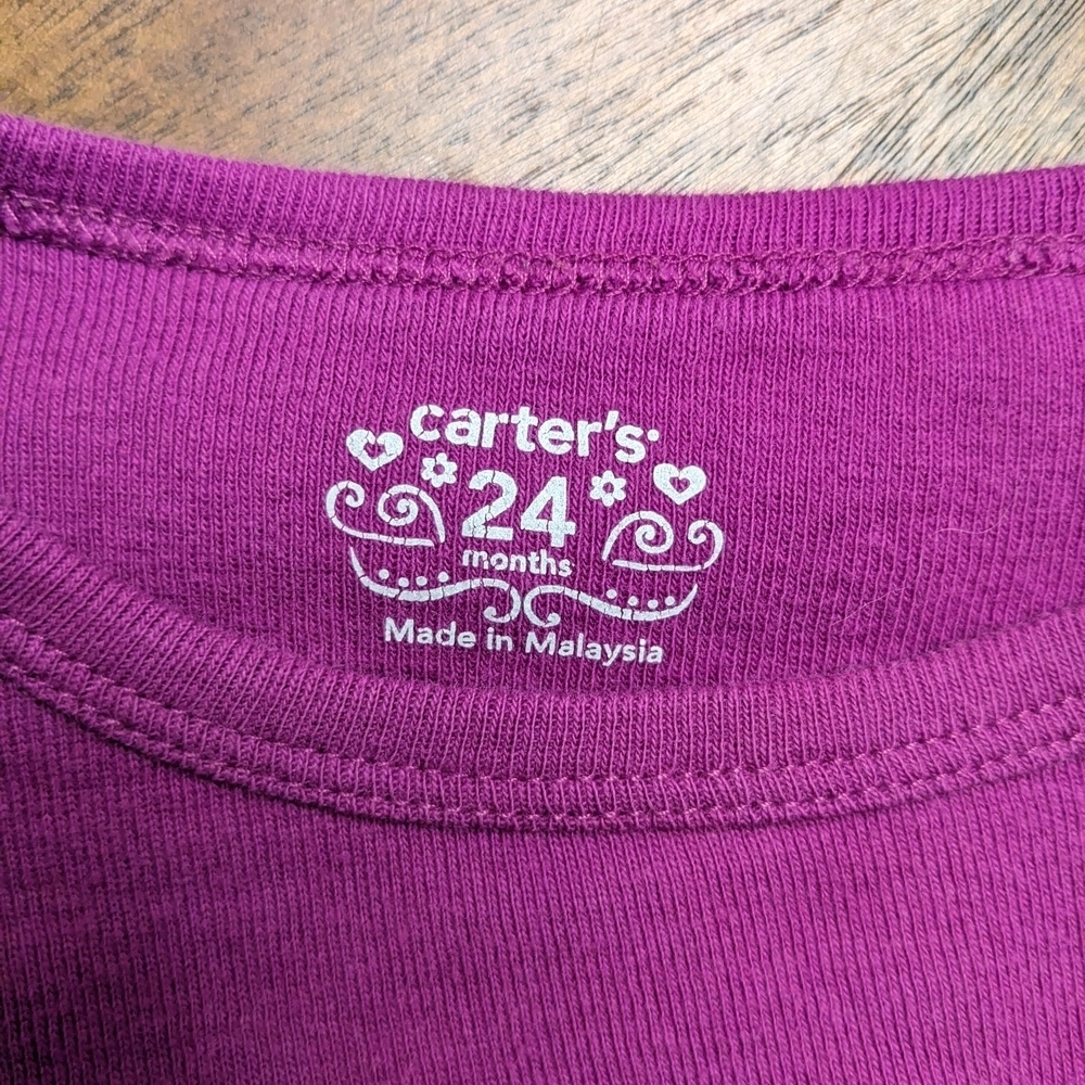 Carter's Purple and Black Witch Long Sleeve Tee - Picture 2 of 6